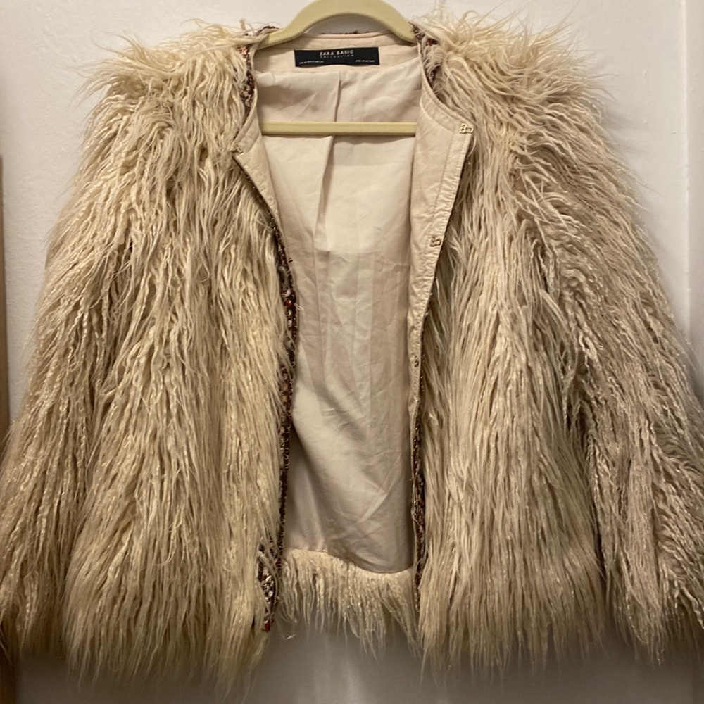 Zara fur coat